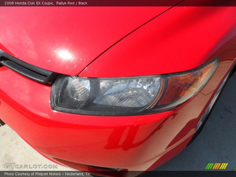 Rallye Red / Black 2008 Honda Civic EX Coupe