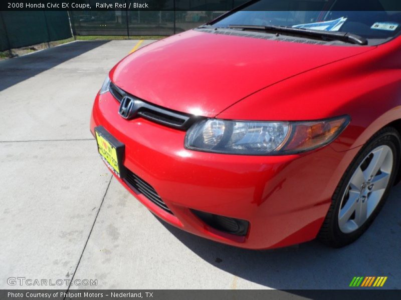Rallye Red / Black 2008 Honda Civic EX Coupe