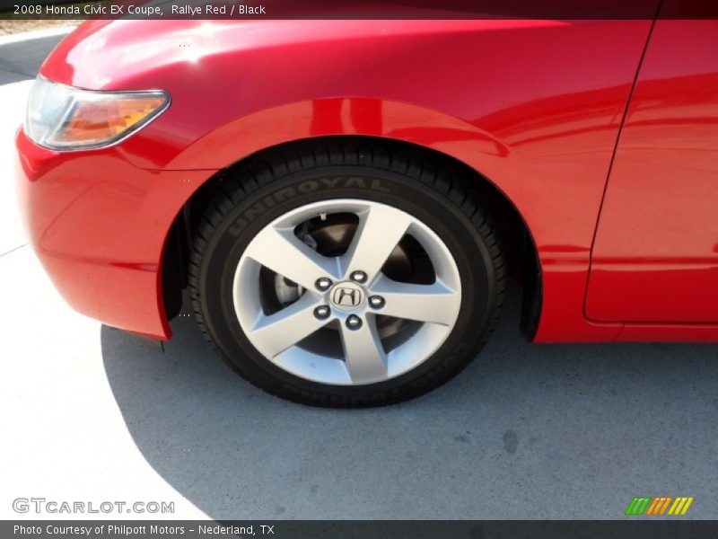 Rallye Red / Black 2008 Honda Civic EX Coupe