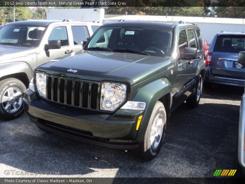 Natural Green Pearl / Dark Slate Gray 2012 Jeep Liberty Sport 4x4