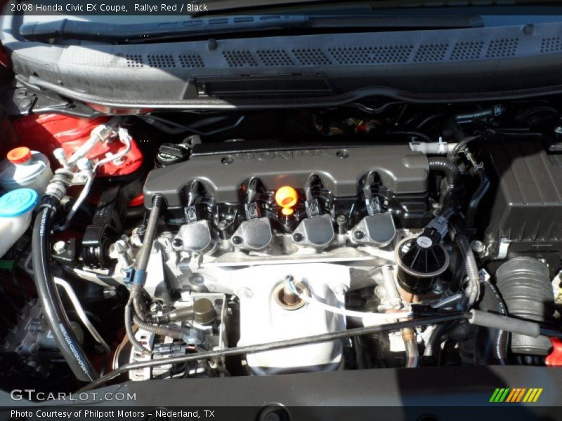 Rallye Red / Black 2008 Honda Civic EX Coupe