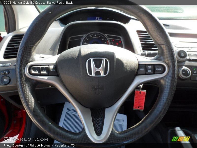 Rallye Red / Black 2008 Honda Civic EX Coupe