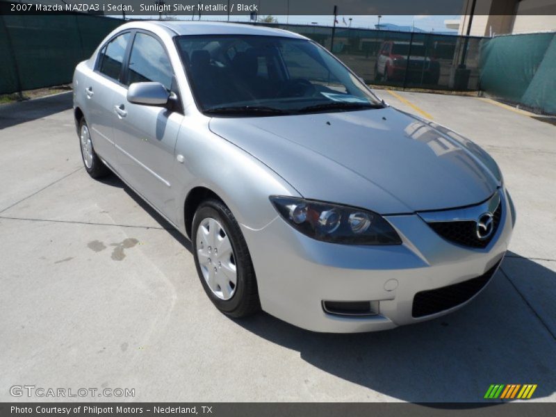 Sunlight Silver Metallic / Black 2007 Mazda MAZDA3 i Sedan