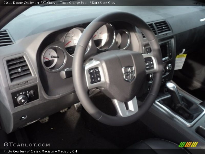 Toxic Orange Pearl / Dark Slate Gray 2011 Dodge Challenger R/T Classic