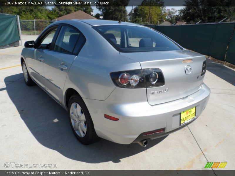 Sunlight Silver Metallic / Black 2007 Mazda MAZDA3 i Sedan