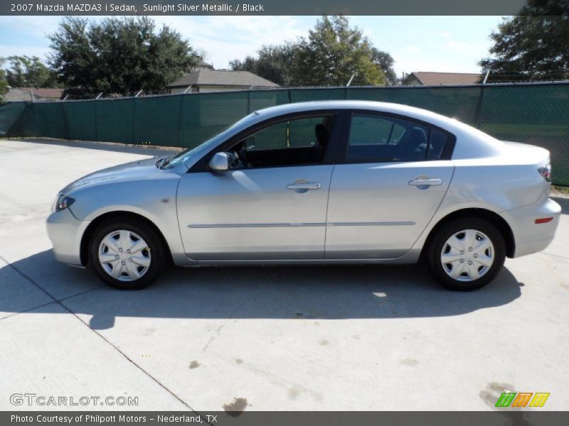 Sunlight Silver Metallic / Black 2007 Mazda MAZDA3 i Sedan