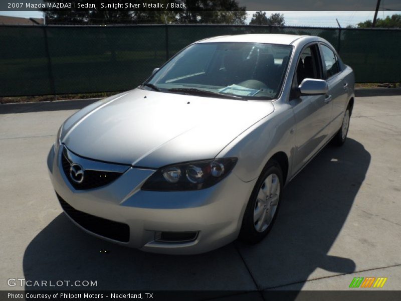 Sunlight Silver Metallic / Black 2007 Mazda MAZDA3 i Sedan
