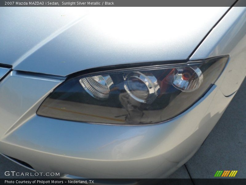 Sunlight Silver Metallic / Black 2007 Mazda MAZDA3 i Sedan