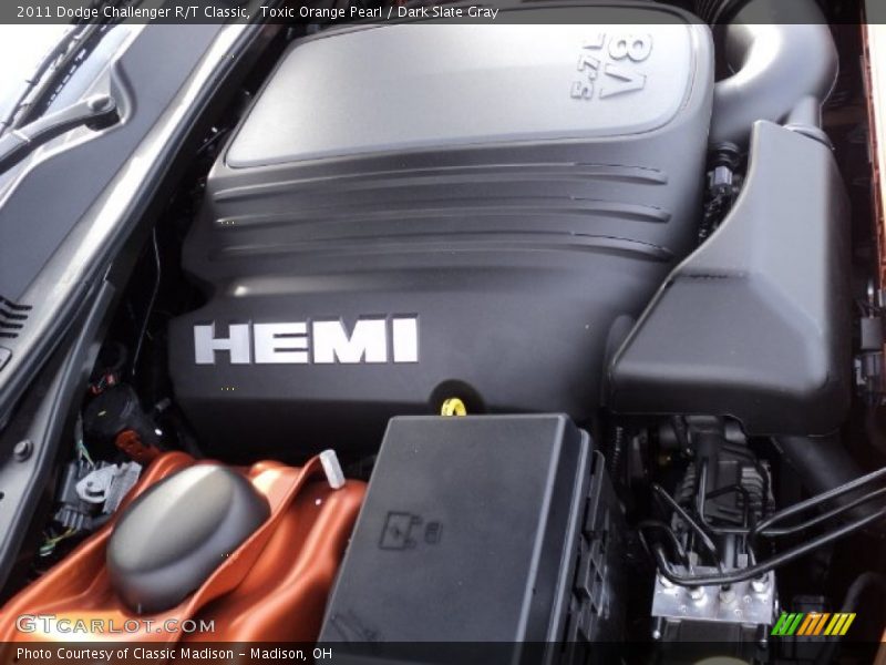 Toxic Orange Pearl / Dark Slate Gray 2011 Dodge Challenger R/T Classic
