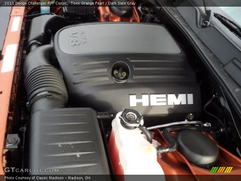 Toxic Orange Pearl / Dark Slate Gray 2011 Dodge Challenger R/T Classic