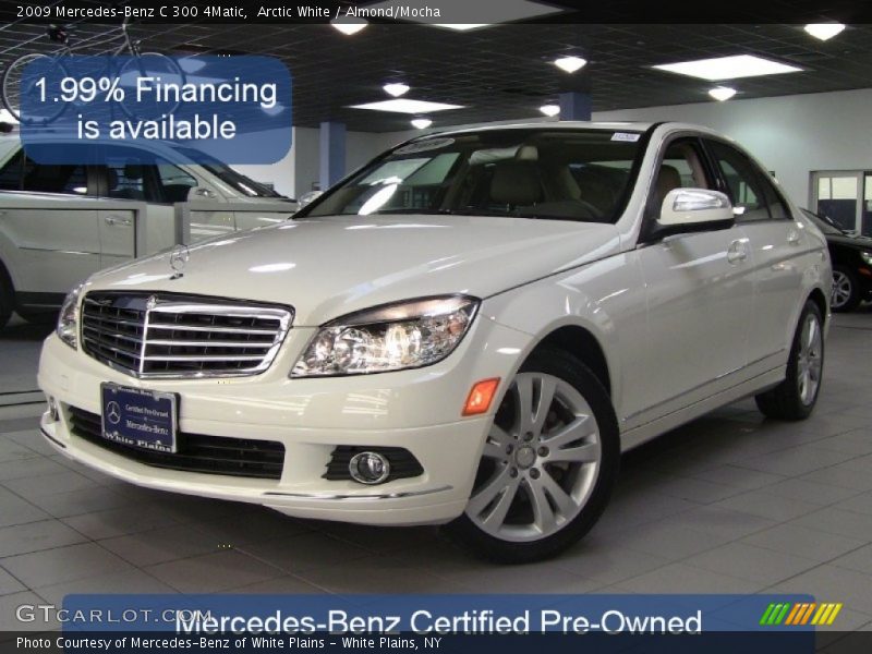 Arctic White / Almond/Mocha 2009 Mercedes-Benz C 300 4Matic