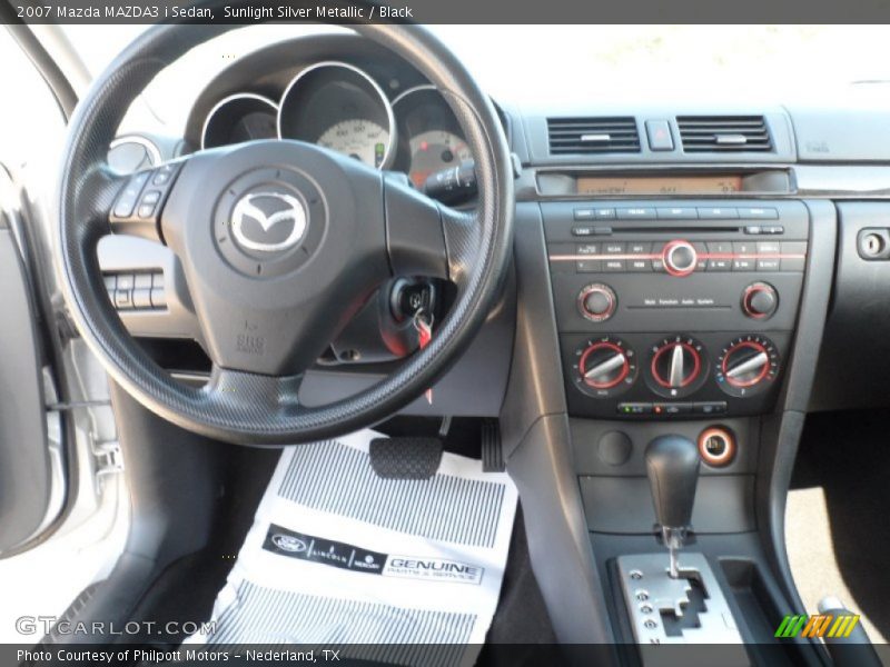 Sunlight Silver Metallic / Black 2007 Mazda MAZDA3 i Sedan