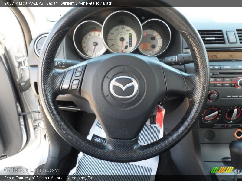 Sunlight Silver Metallic / Black 2007 Mazda MAZDA3 i Sedan