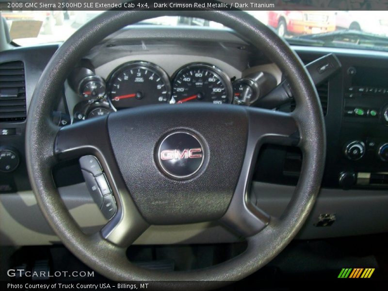 Dark Crimson Red Metallic / Dark Titanium 2008 GMC Sierra 2500HD SLE Extended Cab 4x4