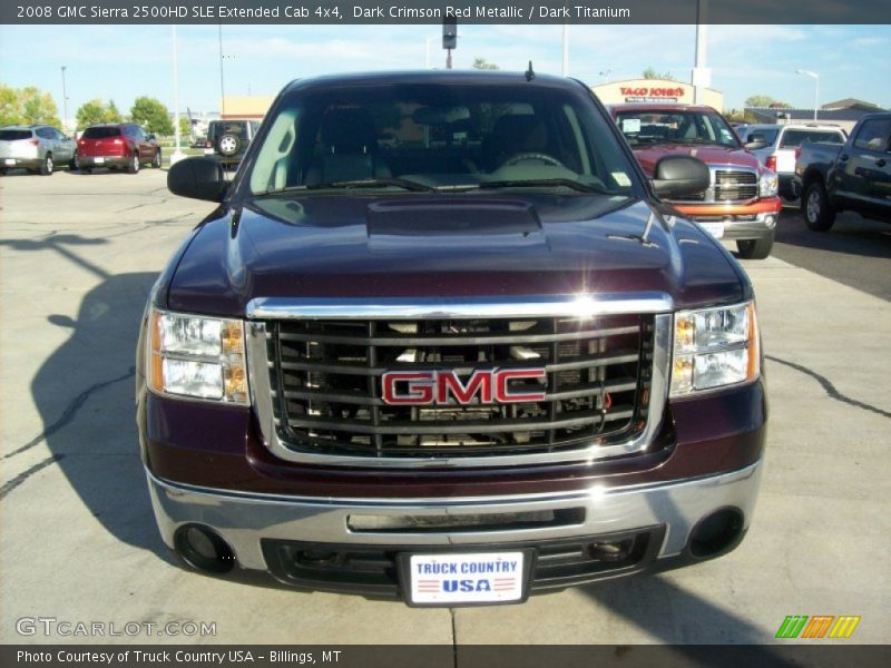 Dark Crimson Red Metallic / Dark Titanium 2008 GMC Sierra 2500HD SLE Extended Cab 4x4