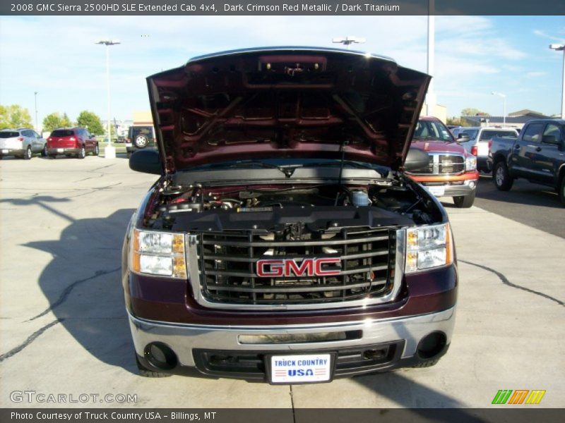 Dark Crimson Red Metallic / Dark Titanium 2008 GMC Sierra 2500HD SLE Extended Cab 4x4