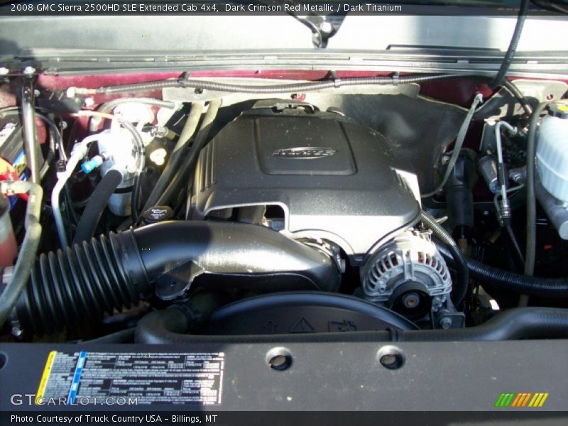 Dark Crimson Red Metallic / Dark Titanium 2008 GMC Sierra 2500HD SLE Extended Cab 4x4