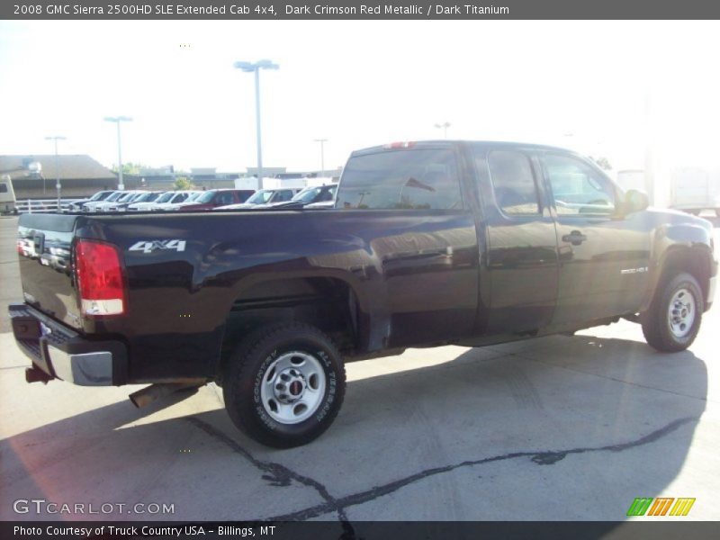 Dark Crimson Red Metallic / Dark Titanium 2008 GMC Sierra 2500HD SLE Extended Cab 4x4
