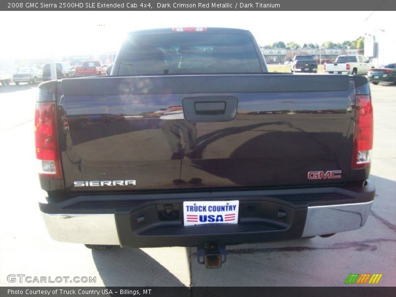 Dark Crimson Red Metallic / Dark Titanium 2008 GMC Sierra 2500HD SLE Extended Cab 4x4