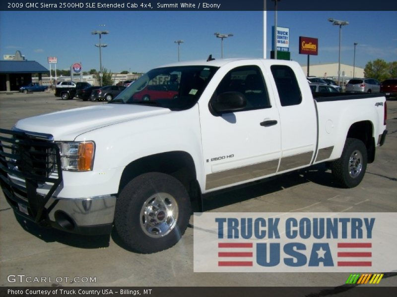 Summit White / Ebony 2009 GMC Sierra 2500HD SLE Extended Cab 4x4