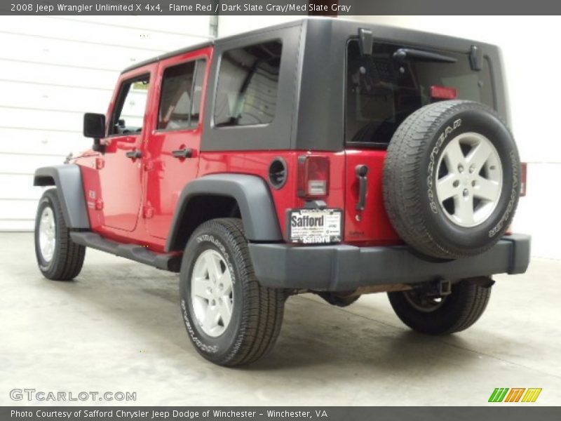 Flame Red / Dark Slate Gray/Med Slate Gray 2008 Jeep Wrangler Unlimited X 4x4