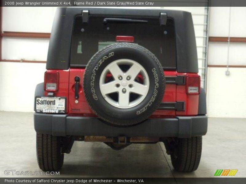 Flame Red / Dark Slate Gray/Med Slate Gray 2008 Jeep Wrangler Unlimited X 4x4