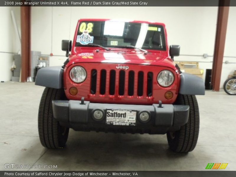 Flame Red / Dark Slate Gray/Med Slate Gray 2008 Jeep Wrangler Unlimited X 4x4