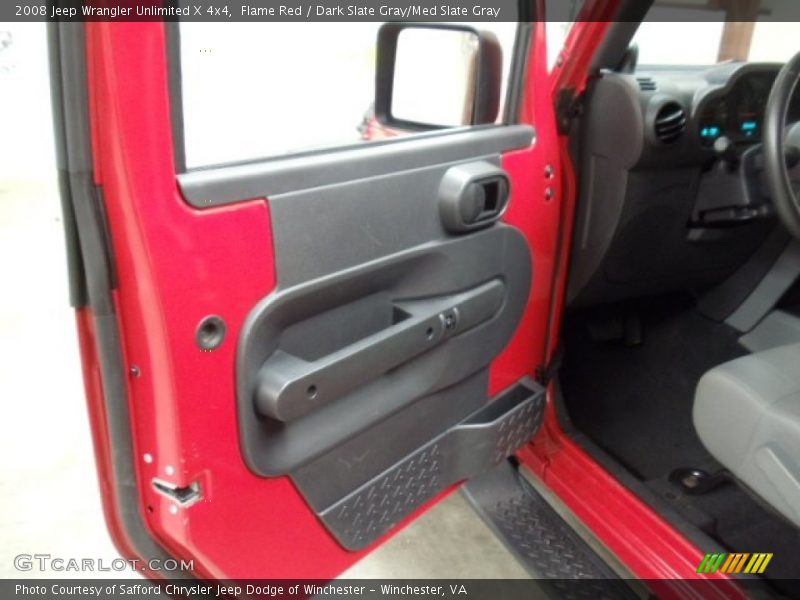Flame Red / Dark Slate Gray/Med Slate Gray 2008 Jeep Wrangler Unlimited X 4x4