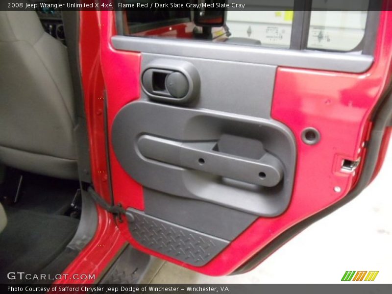 Flame Red / Dark Slate Gray/Med Slate Gray 2008 Jeep Wrangler Unlimited X 4x4