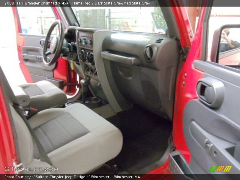 Flame Red / Dark Slate Gray/Med Slate Gray 2008 Jeep Wrangler Unlimited X 4x4