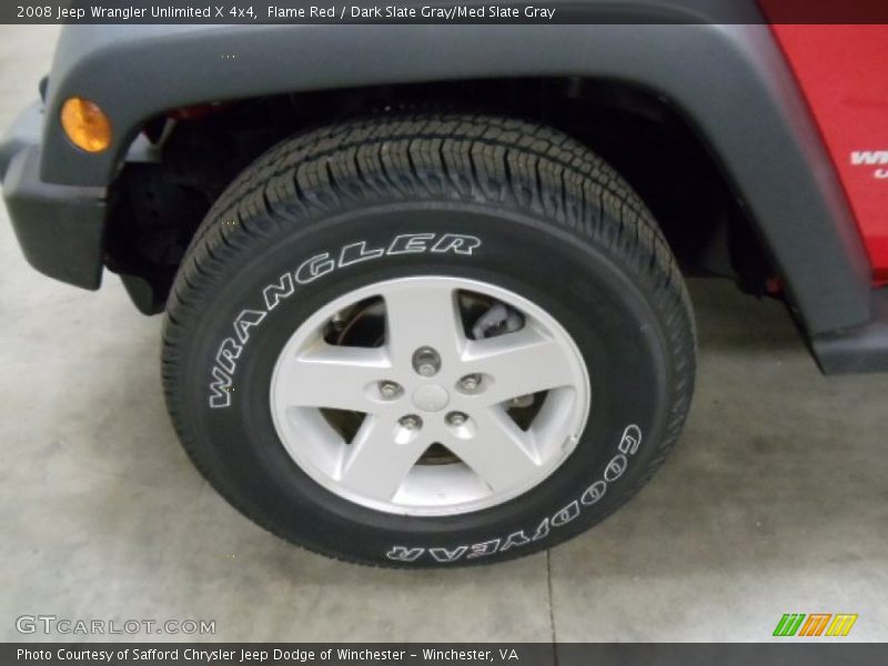 Flame Red / Dark Slate Gray/Med Slate Gray 2008 Jeep Wrangler Unlimited X 4x4