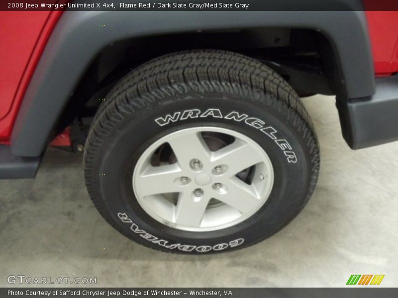 Flame Red / Dark Slate Gray/Med Slate Gray 2008 Jeep Wrangler Unlimited X 4x4