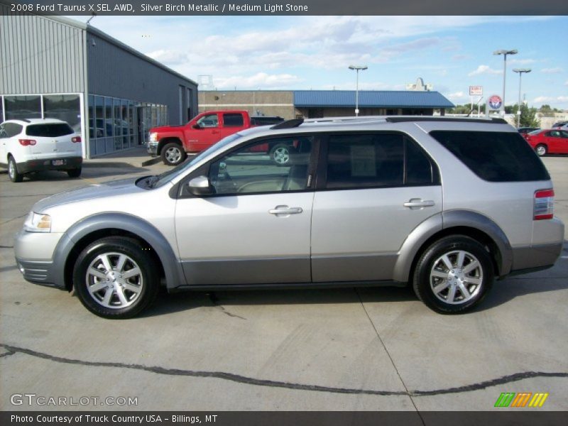 Silver Birch Metallic / Medium Light Stone 2008 Ford Taurus X SEL AWD