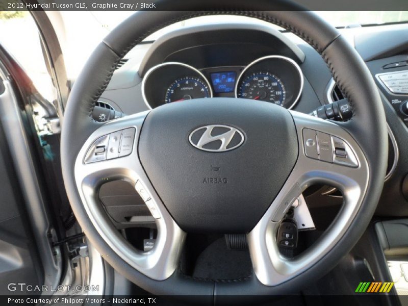 Graphite Gray / Black 2012 Hyundai Tucson GLS