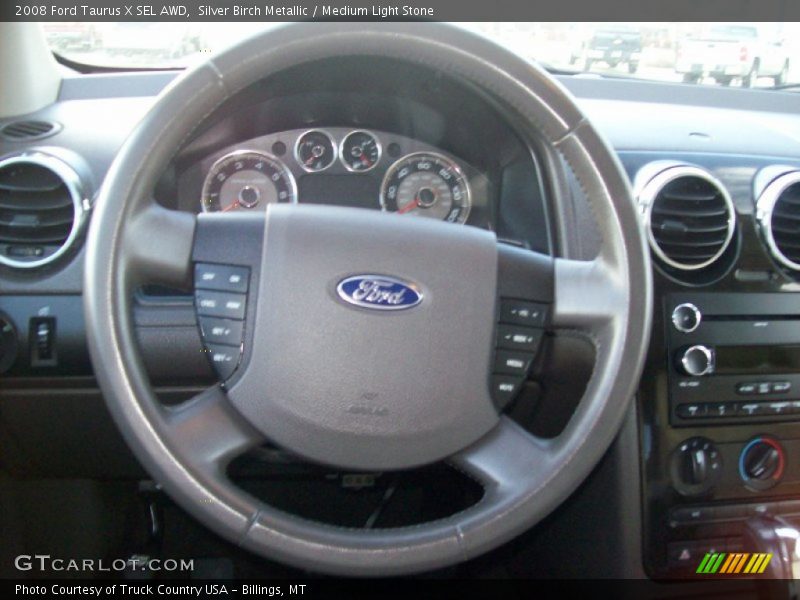 Silver Birch Metallic / Medium Light Stone 2008 Ford Taurus X SEL AWD