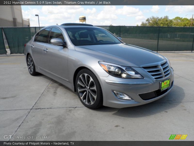 Titanium Gray Metallic / Jet Black 2012 Hyundai Genesis 5.0 R Spec Sedan