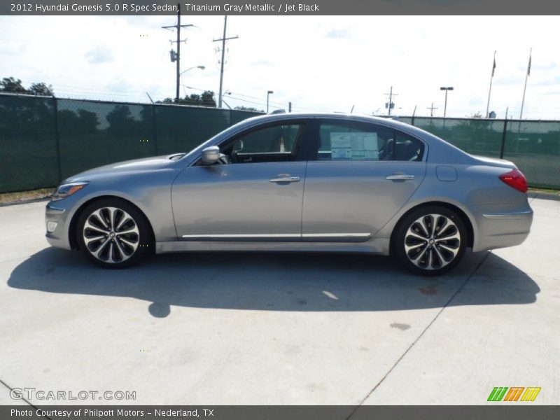 Titanium Gray Metallic / Jet Black 2012 Hyundai Genesis 5.0 R Spec Sedan