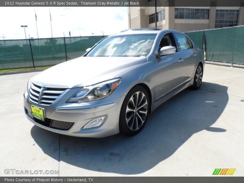Titanium Gray Metallic / Jet Black 2012 Hyundai Genesis 5.0 R Spec Sedan