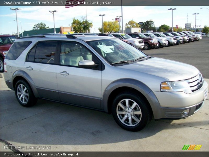 Silver Birch Metallic / Medium Light Stone 2008 Ford Taurus X SEL AWD