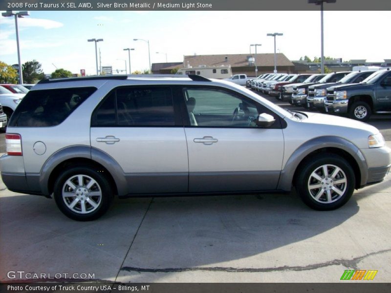 Silver Birch Metallic / Medium Light Stone 2008 Ford Taurus X SEL AWD