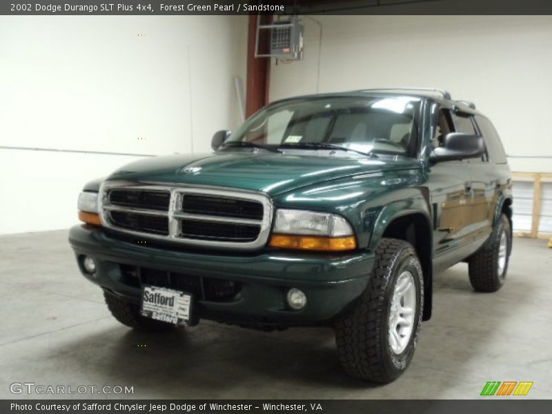 Forest Green Pearl / Sandstone 2002 Dodge Durango SLT Plus 4x4