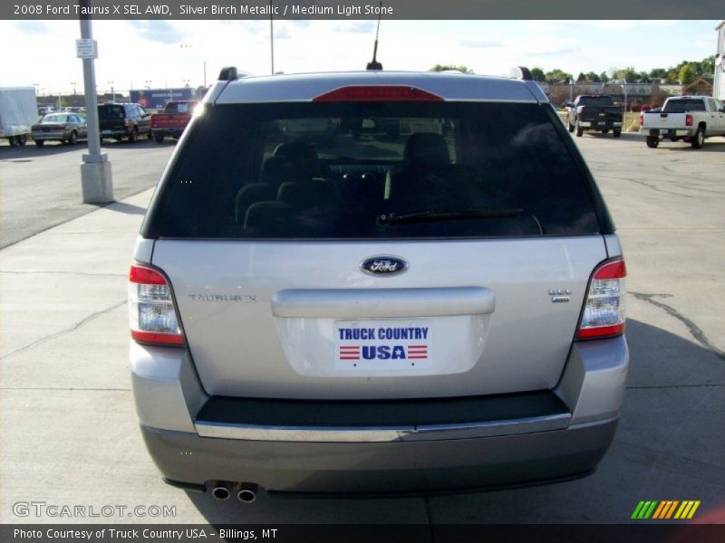 Silver Birch Metallic / Medium Light Stone 2008 Ford Taurus X SEL AWD