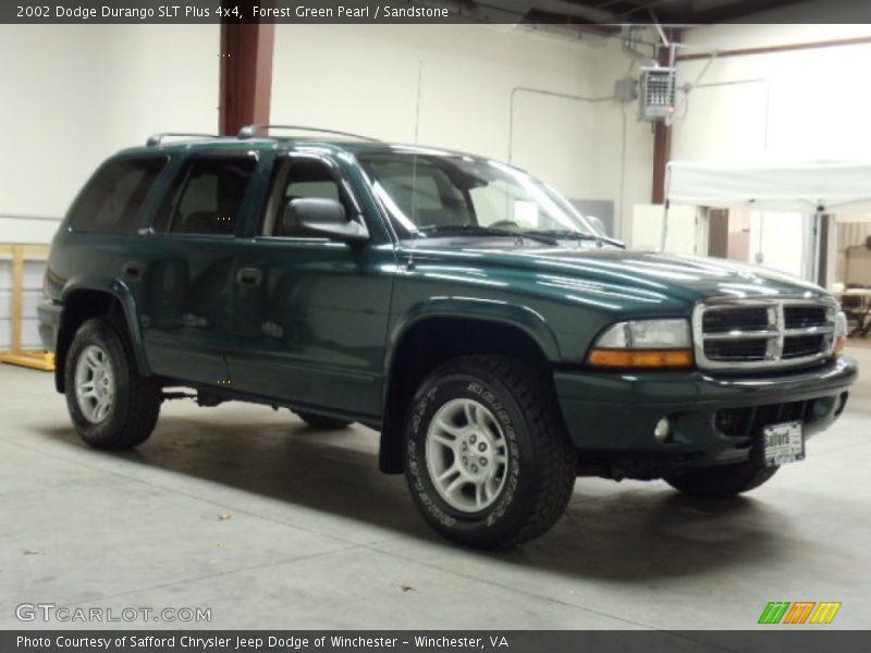 Forest Green Pearl / Sandstone 2002 Dodge Durango SLT Plus 4x4
