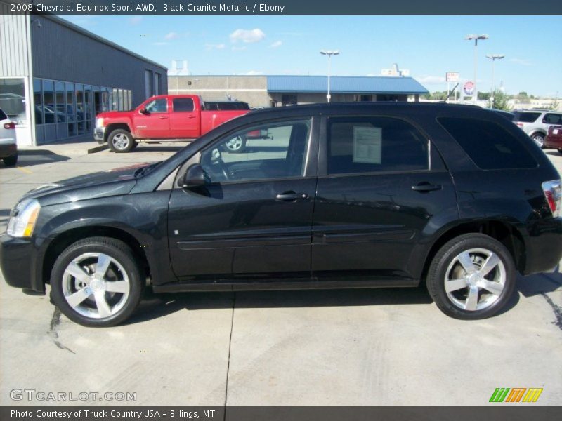 Black Granite Metallic / Ebony 2008 Chevrolet Equinox Sport AWD