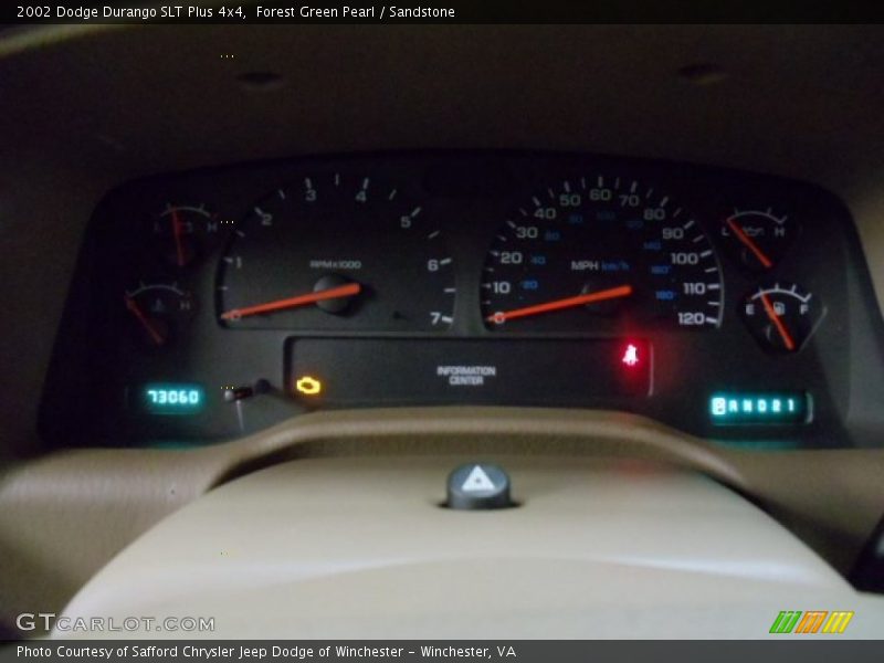 Forest Green Pearl / Sandstone 2002 Dodge Durango SLT Plus 4x4