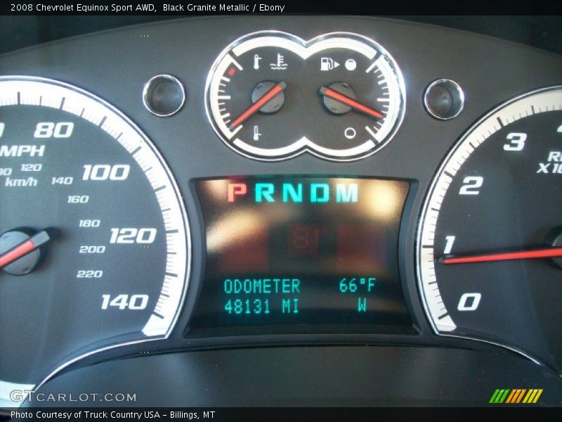 Black Granite Metallic / Ebony 2008 Chevrolet Equinox Sport AWD