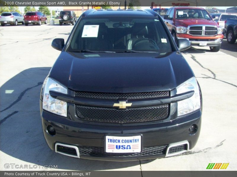 Black Granite Metallic / Ebony 2008 Chevrolet Equinox Sport AWD