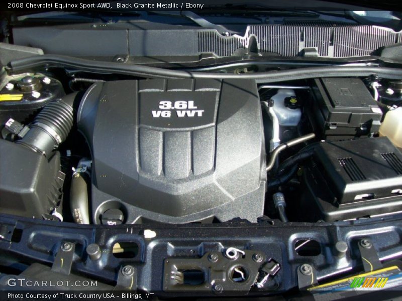 Black Granite Metallic / Ebony 2008 Chevrolet Equinox Sport AWD