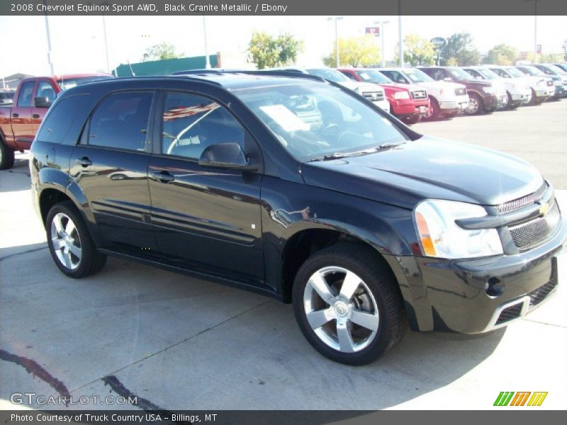 Black Granite Metallic / Ebony 2008 Chevrolet Equinox Sport AWD
