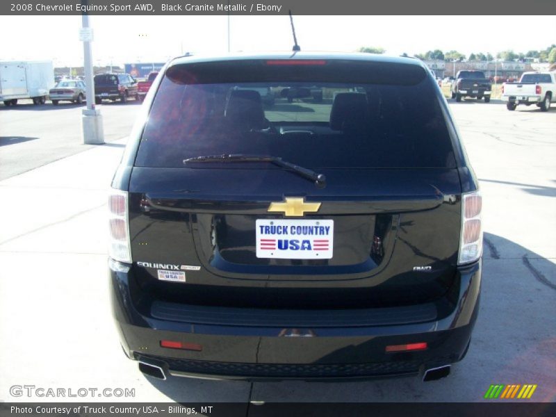 Black Granite Metallic / Ebony 2008 Chevrolet Equinox Sport AWD
